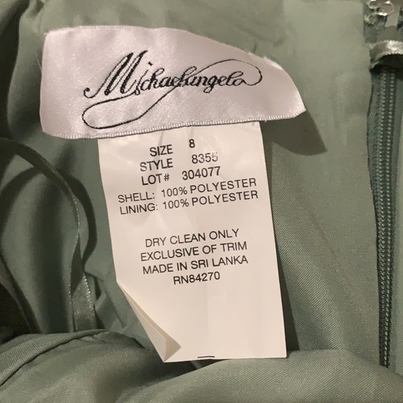 Michelangelo Strapless Green Dress - Picture 3 of 3